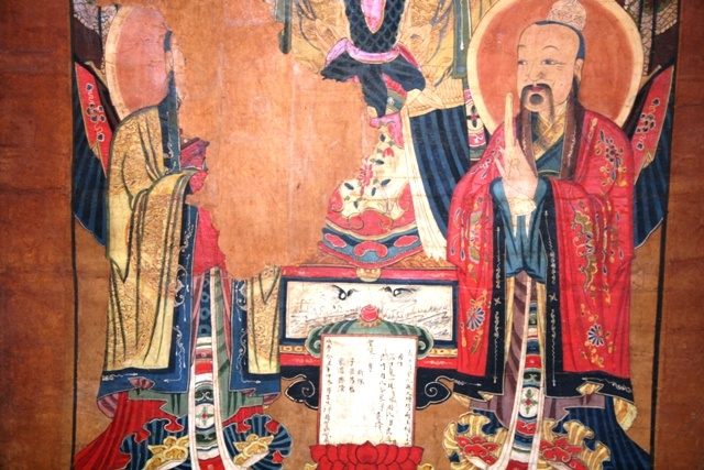 Mudrc v dračím rouše, Čínská etnická chrámová malba 1850 - 5