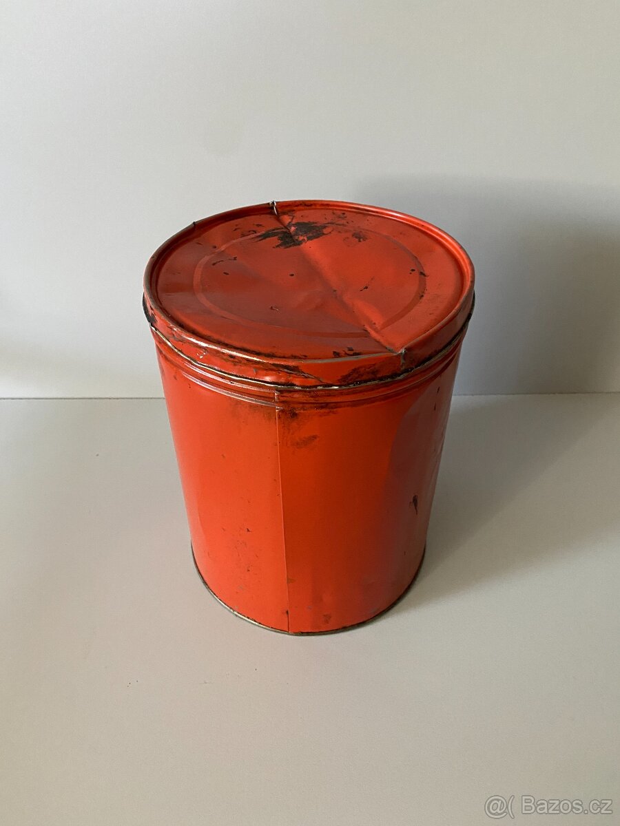 plechovka od oleje stará plechovka mazivo vazelína retro - 5