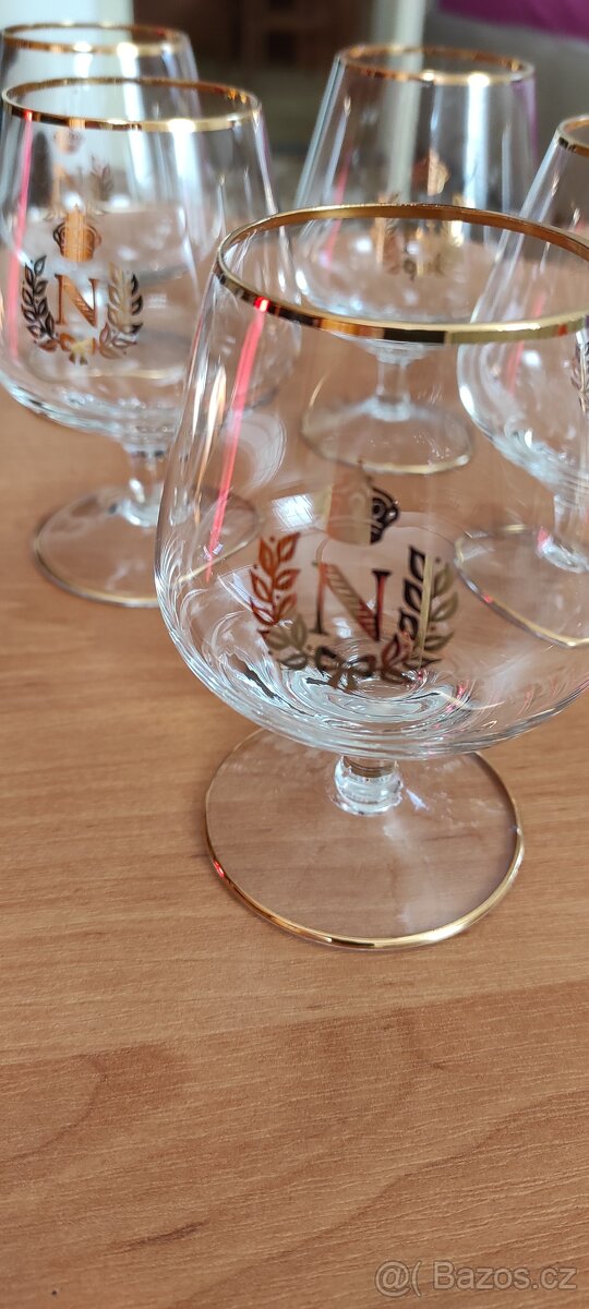 Zdobené skleničky, 6ks - Napoleonky - 5