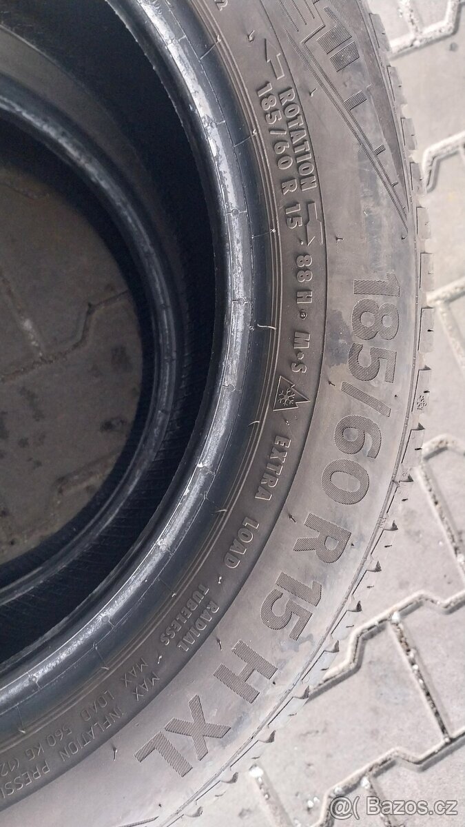 Prodám 2 x pneu Continental 185/60/15 - 5