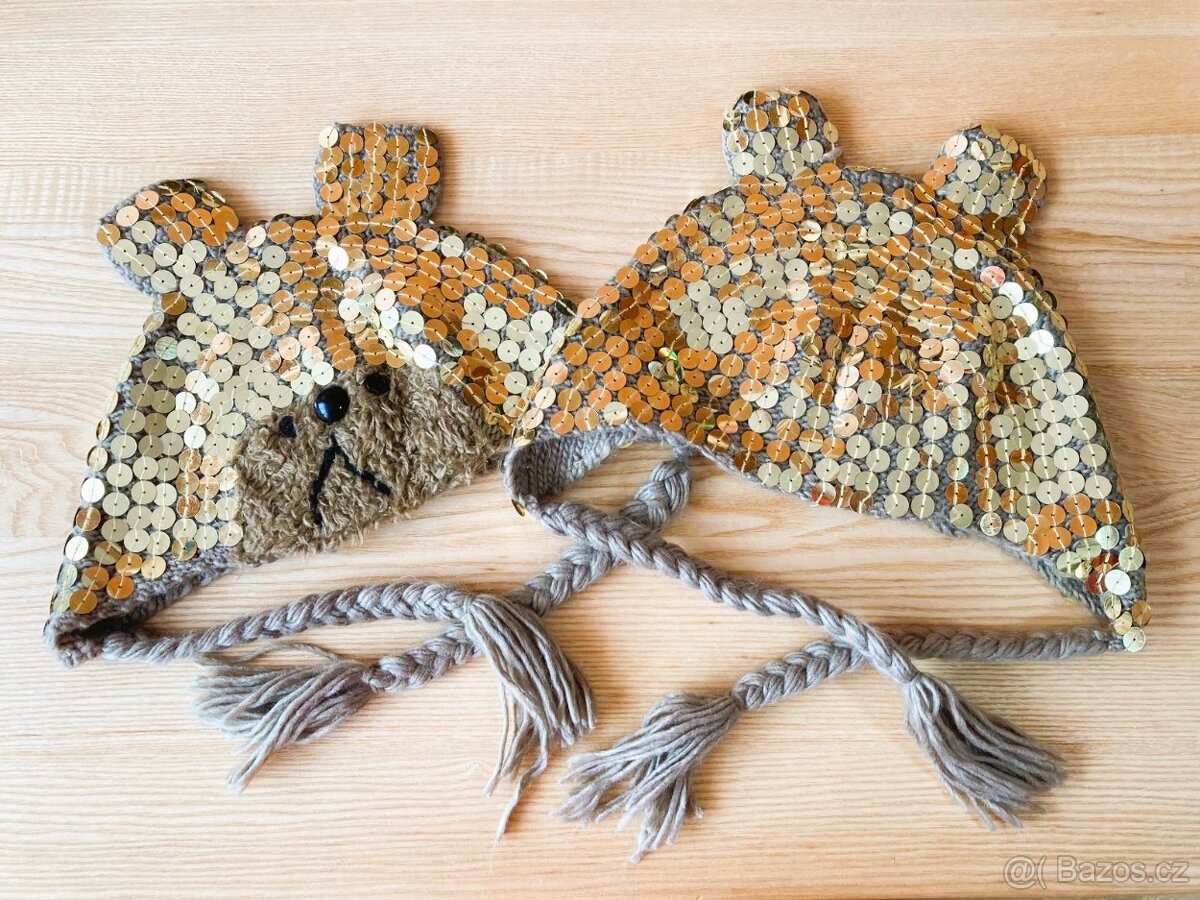 Třpytivá čepice medvěd; NOVÁ - 5