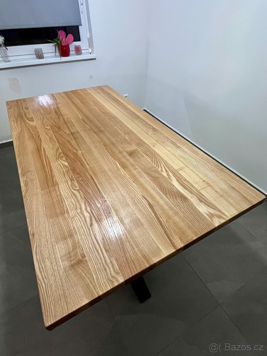 Jídelní stůl z masivu - jasan - 5