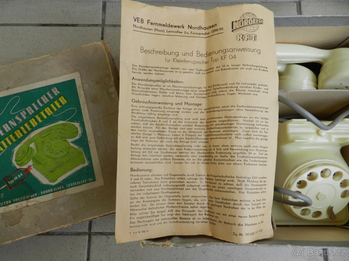 RETRO DĚTSKÉ TELEFONY - NORDFERN 60 léta DDR - 5
