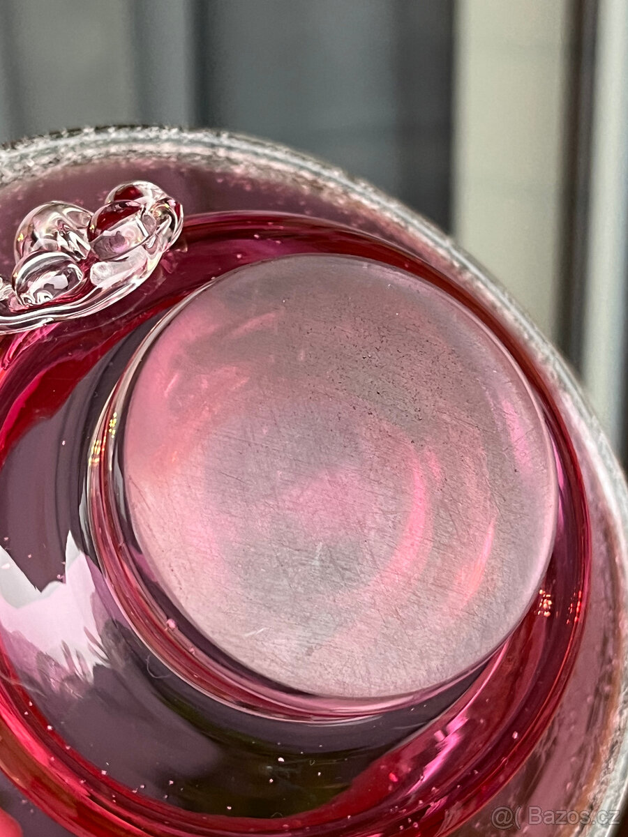 Miska 13 cm, hutní sklo, J. Taraba Lednické Rovne - 5