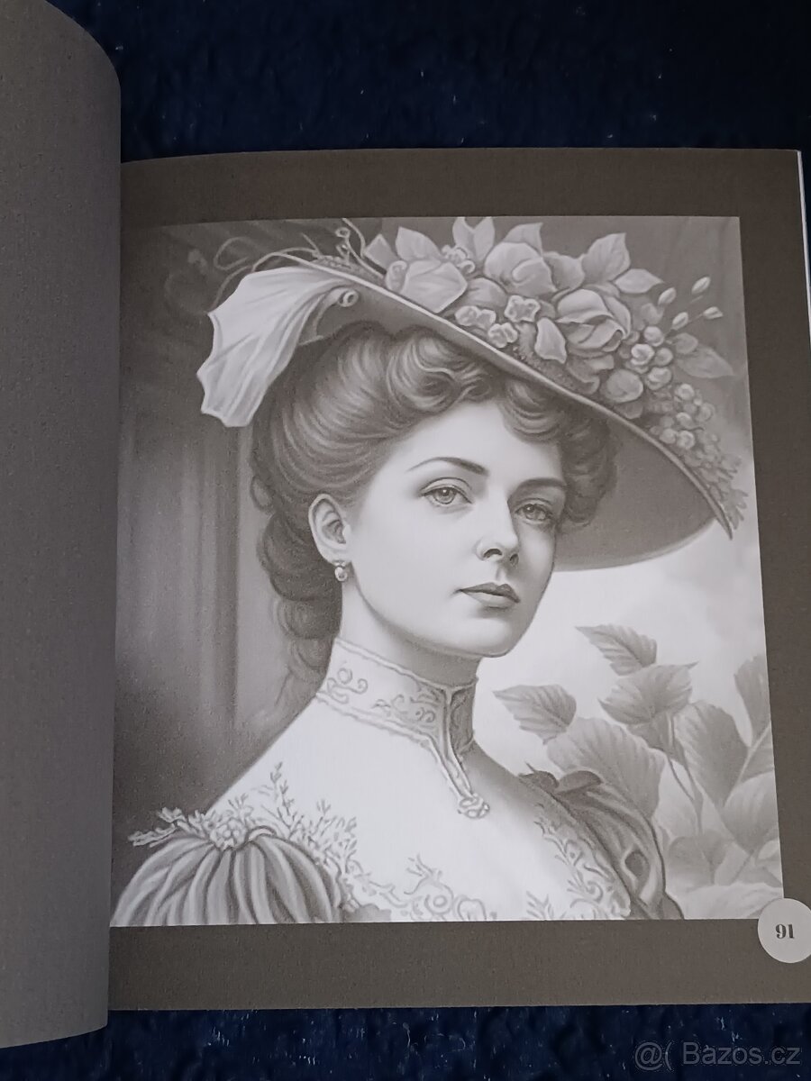 Omalovánky pro dospělé Victorian Ladies-grayscale - 5