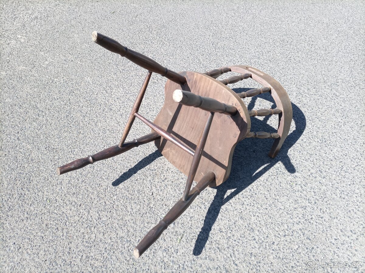 Starožitná rustikální židle - 5