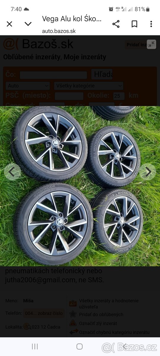 Vega alu kola Superb 3 i 4 Passat R18 ET44 - 5