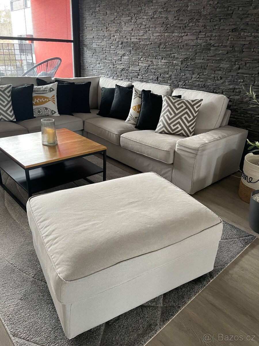 Sedací souprava Ikea Kivik 5 míst + taburet - 5