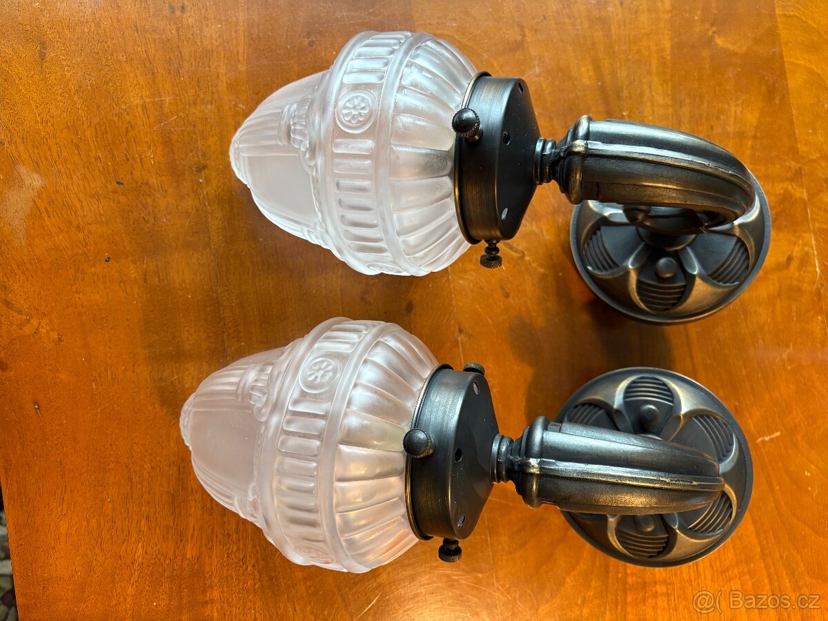 Dvě staré nástěnné lampy - 5
