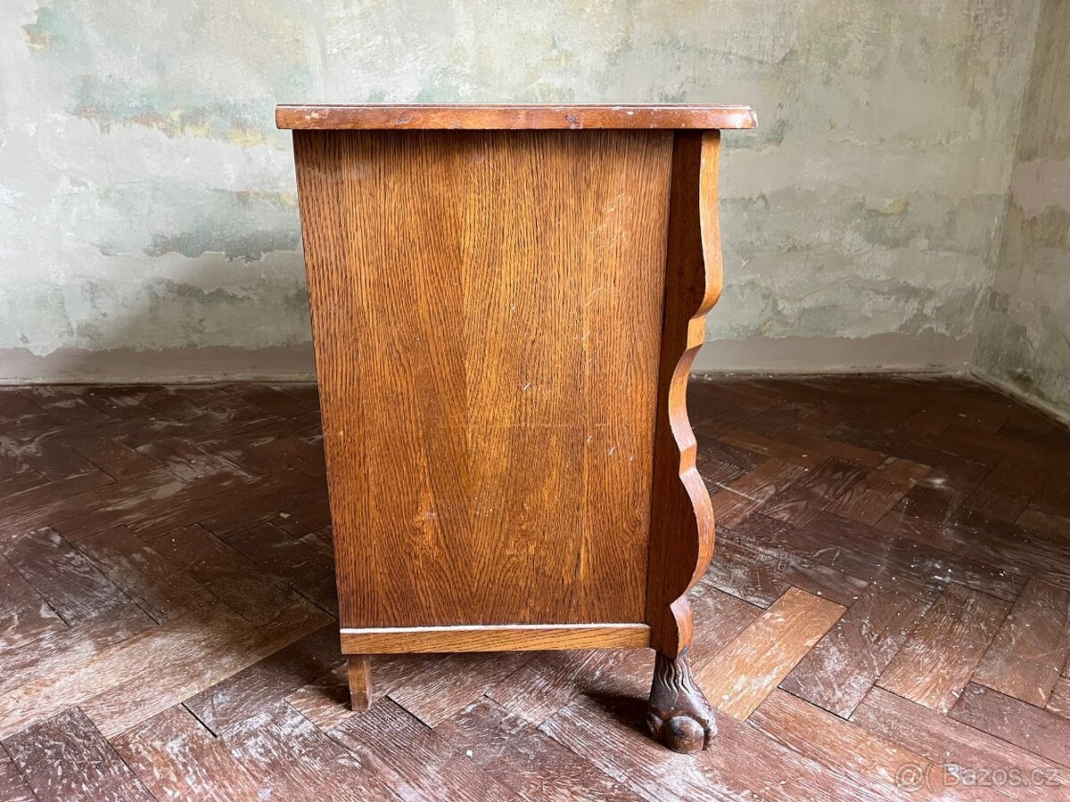 Dřevěná retro komoda - 5