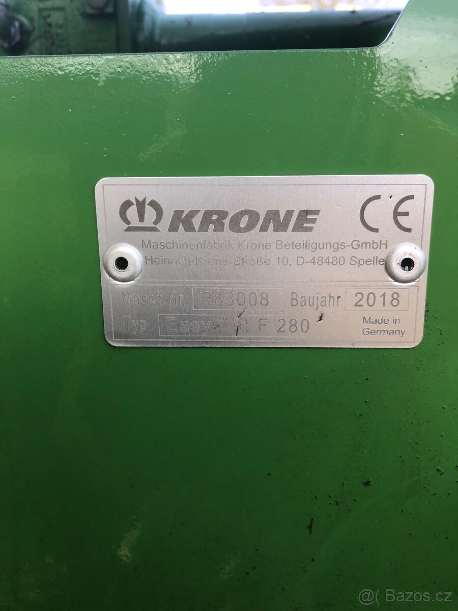 Žací lišta Krone Easycut 280 čelní - 5