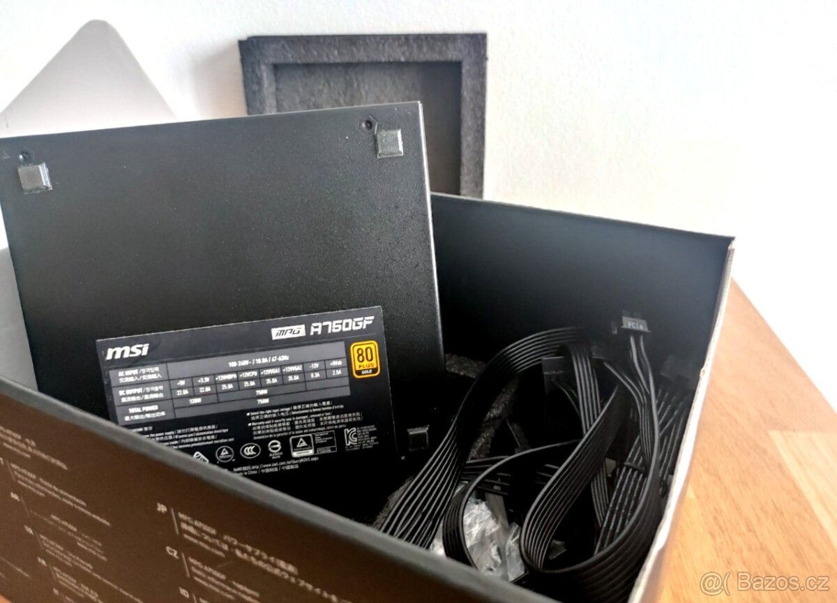 MSI prémiový pc zdroj MPG A750GF 80 Plus GOLD - 5