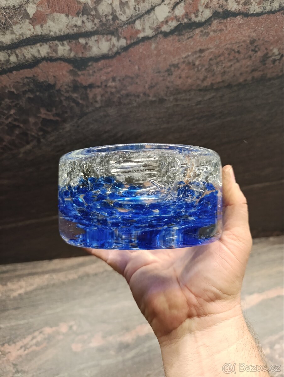 Váza hutní sklo ÚUŘ Praha sklárna Škrdlovice - 5