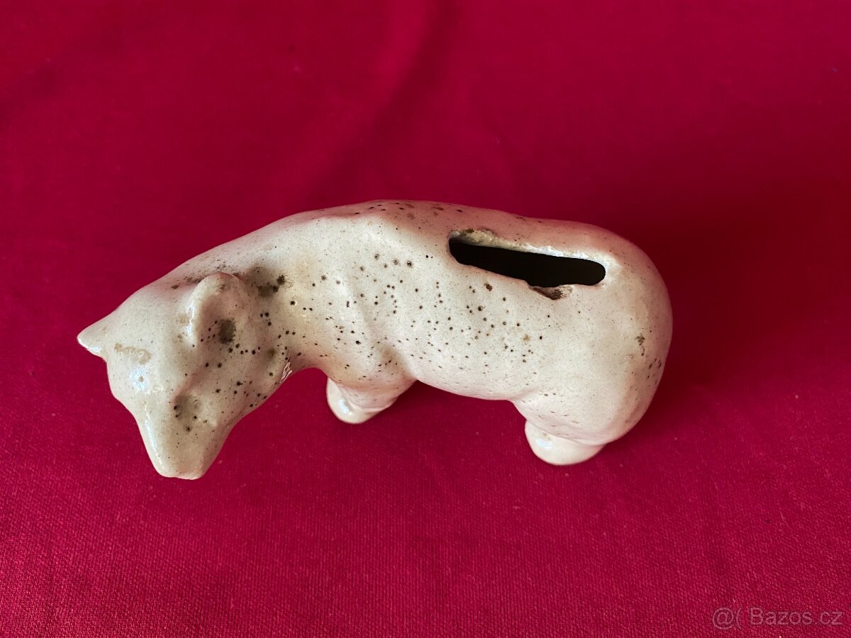 kasička pokladnička stará pokladnička lední medvěd RARITA - 5