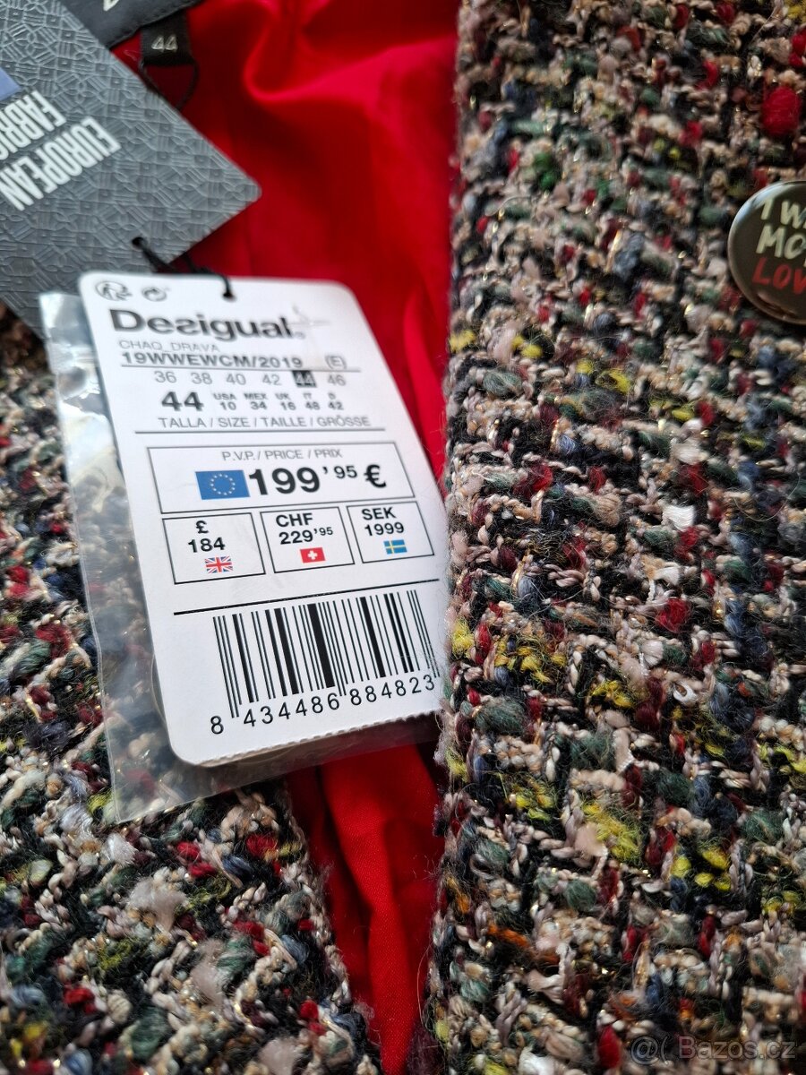 Tvídové vlněné sako Desigual - 5