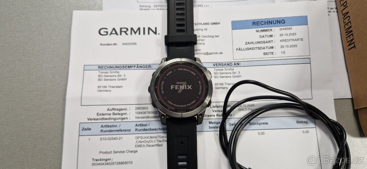 Garmin Fenix 7 sapphire solar titanium nové - 5