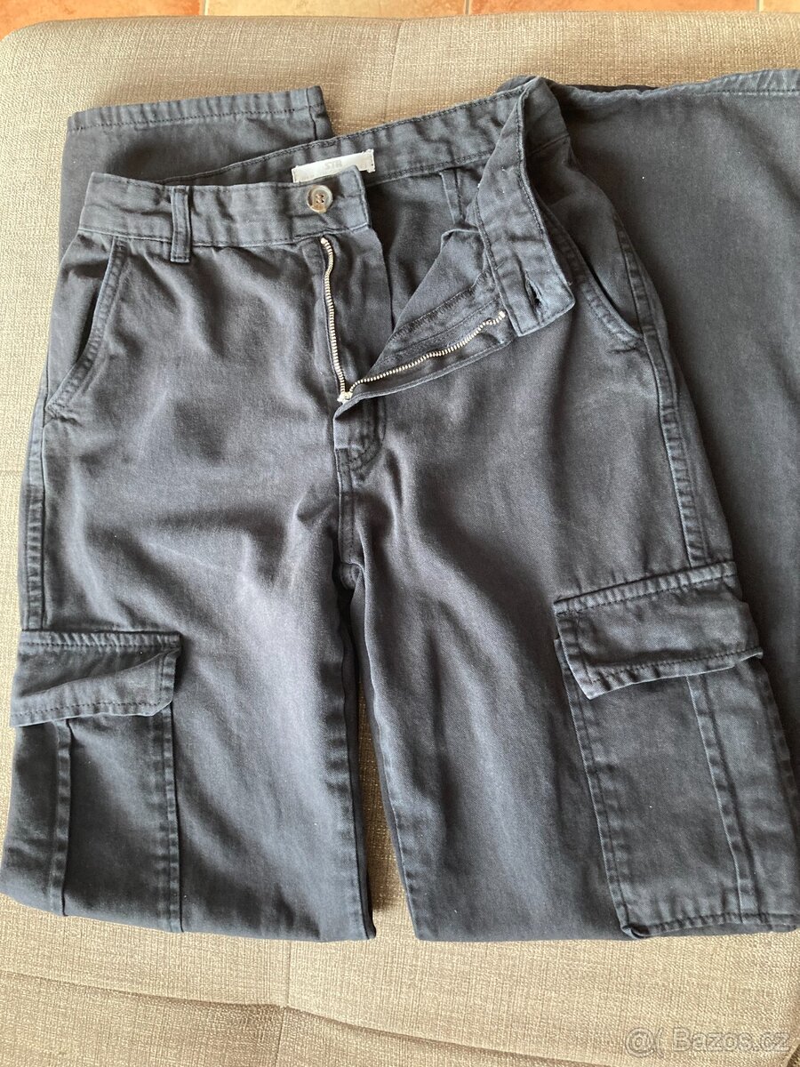 Dámské plátěné kalhoty s kapsami vel. 36 - 5