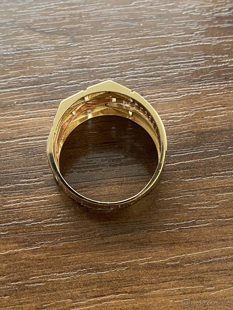 Zlatý dámský prsten - 5
