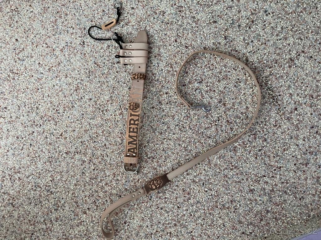 Nový kožený obojek pro štěně ambully - 5