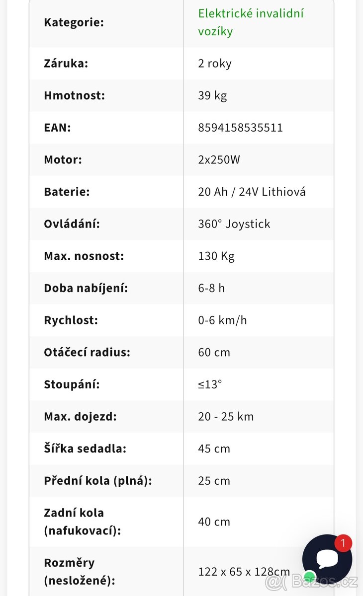 Elektrický invalidní vozík - 5