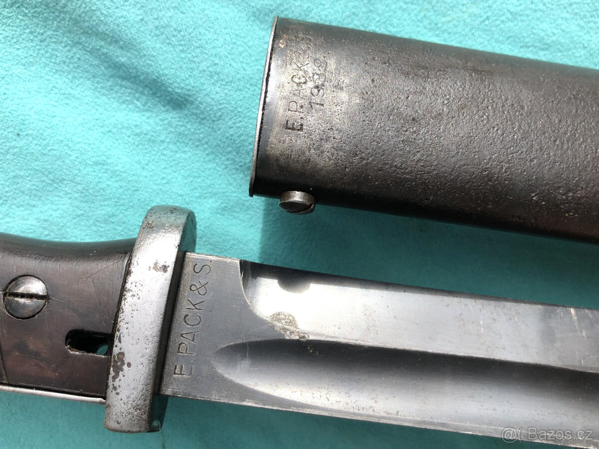 Německý bodák Mauser K98 – značený komplet (2. sv. válka) - 5