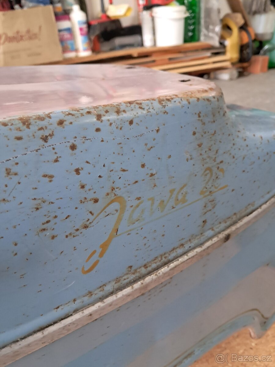 Podsedlový plech na jawa pionýr holubí modř - 5