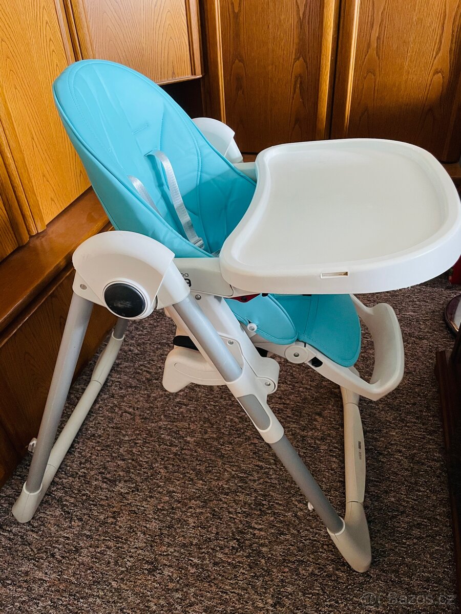 Jídelní židlička Peg Perego modrá/tyrkysová - 5