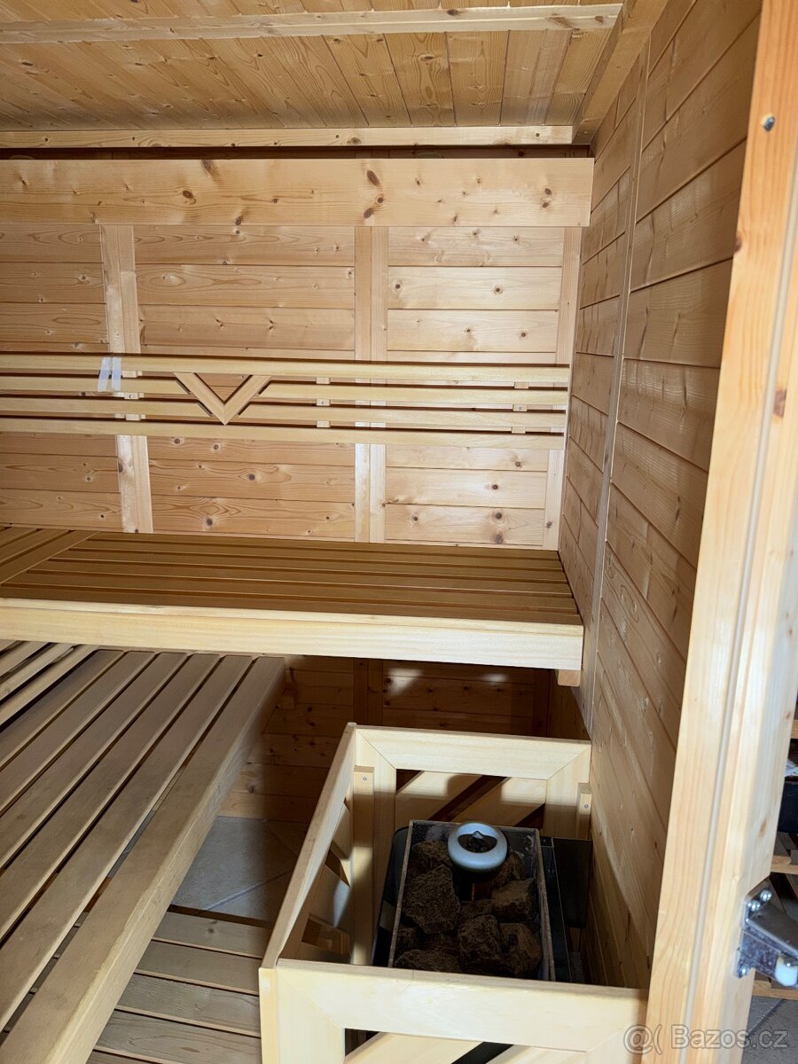 Finská sauna masiv 38mm rozměr 200x200x205v - 5