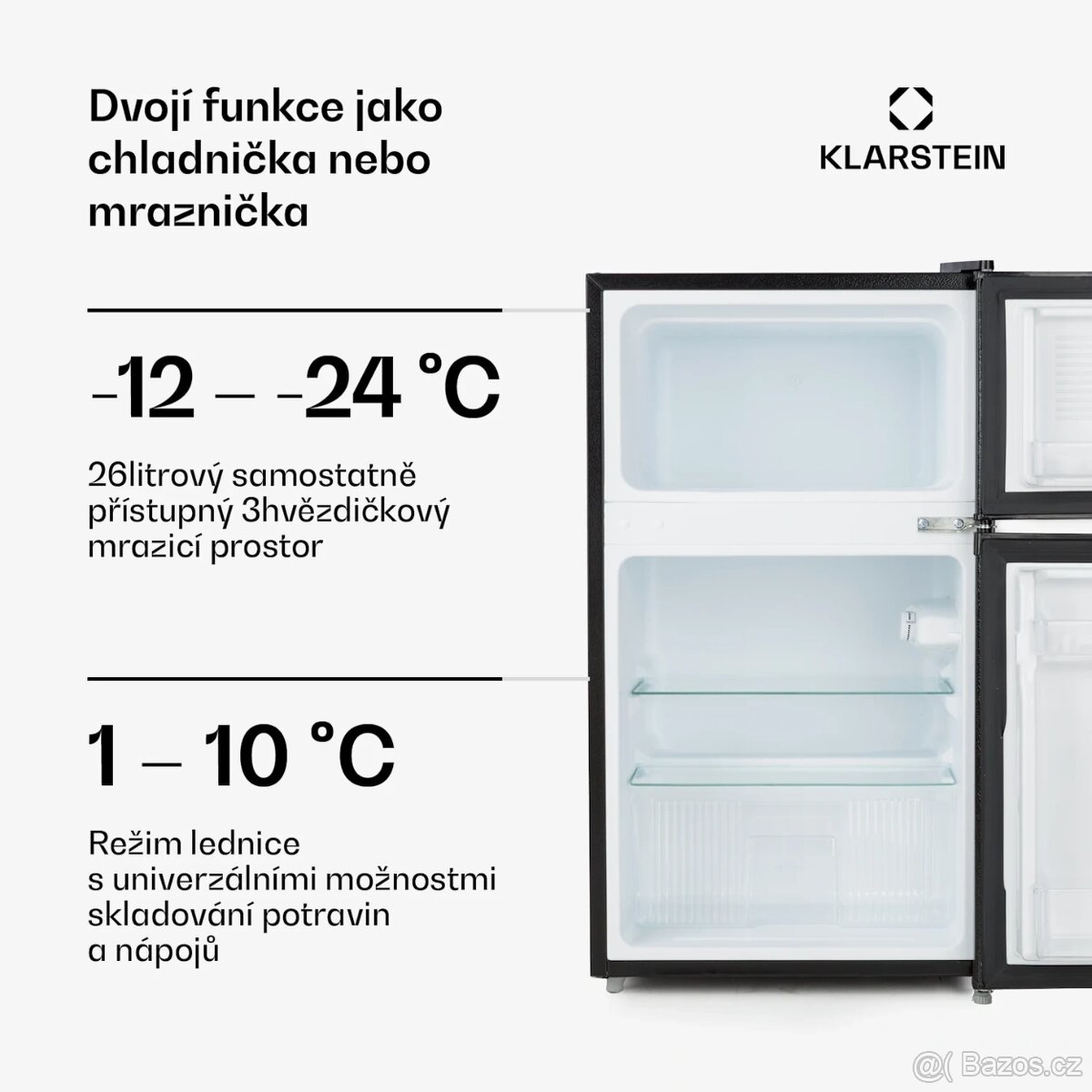 Lednice s mrazákem Klarstein Big Daddy 87L - 5