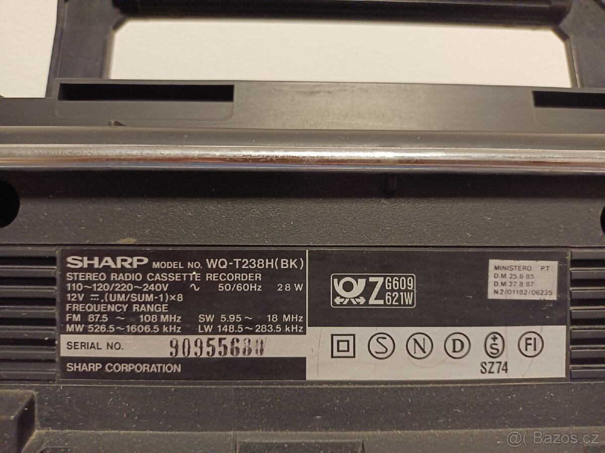 Sharp WQ 238H radiomagnetofon retro 2 kazeťák - 5