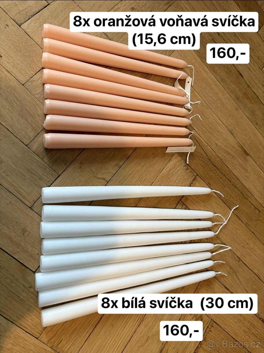 Svatební výzdoba - svíčky pastelové - 5