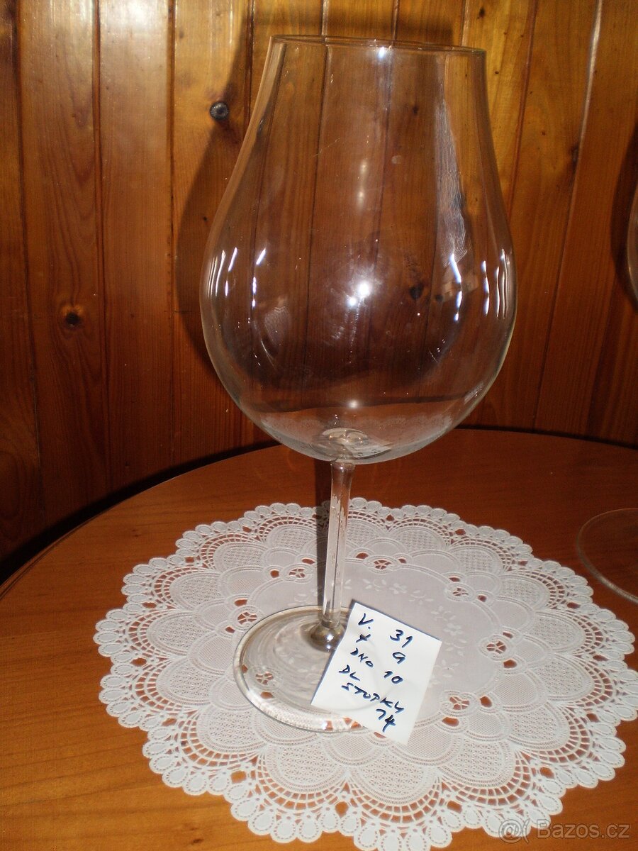 sklo - obří číše - čiré sklo - výš. 37, 31, 17 cm ++nové++ - 5