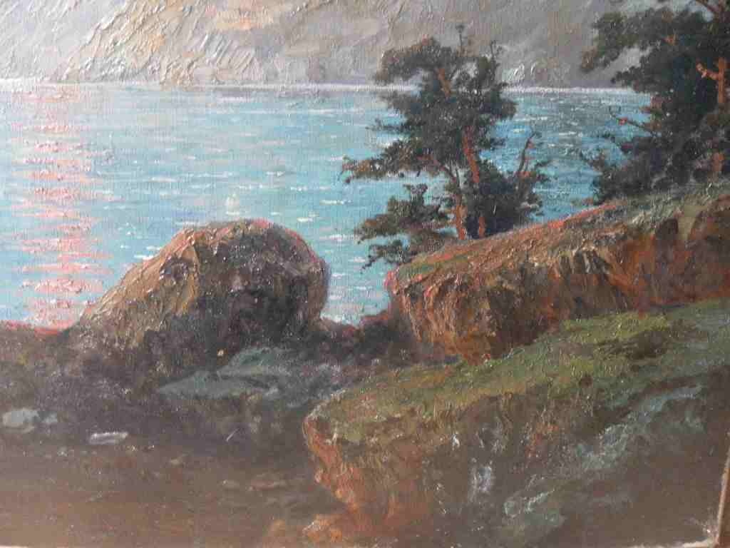 C. Schleuging - Jezero v horách - galerijní obraz - SLEVA - 5