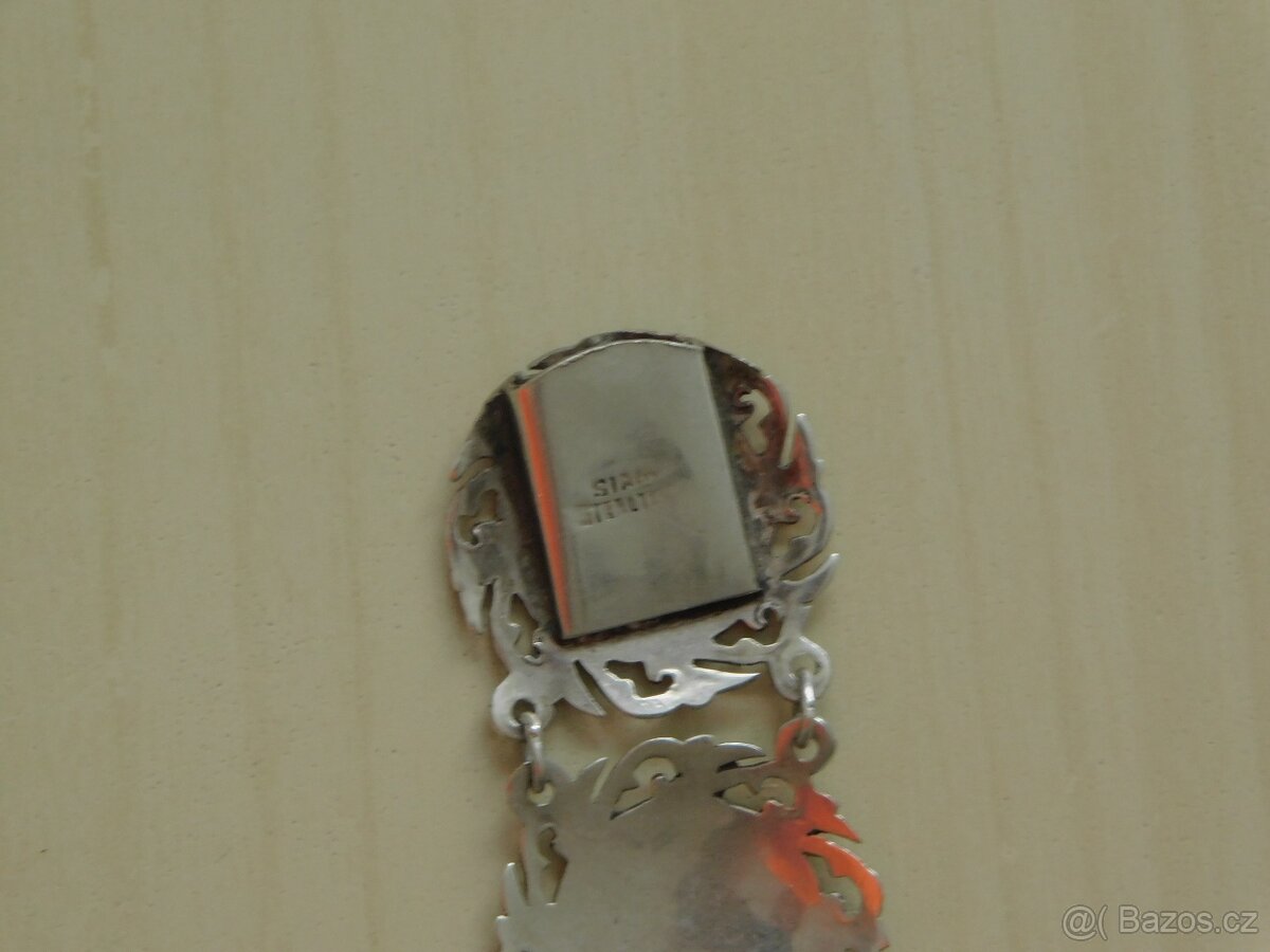 Originální starožitný náramek na ruku stříbro / Siam - 5