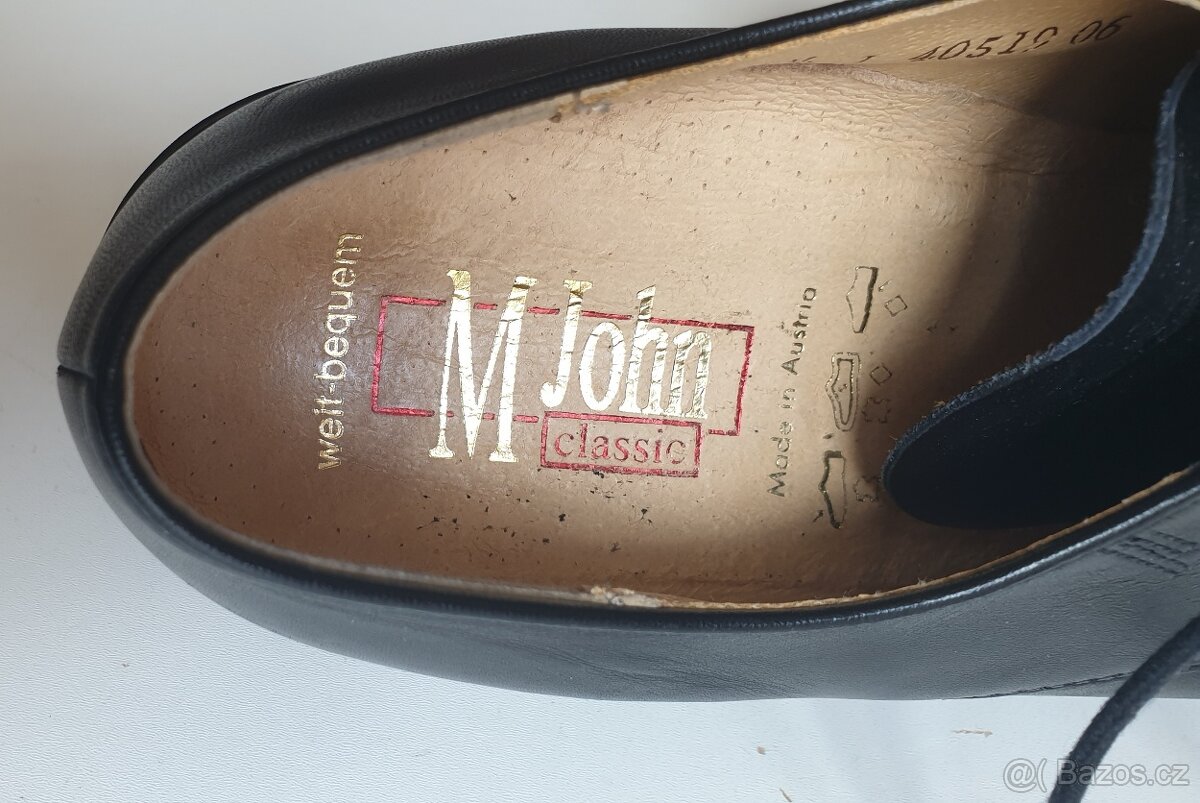 Pánské boty M John Classic, černé, velikost 9 - 5