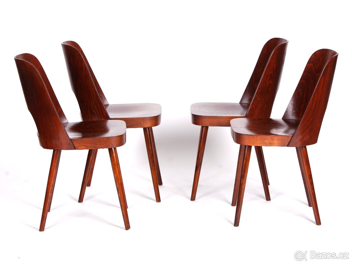 Jídelní židle O. Heardtl ve 100 % stavu, 4 kusy. - 5