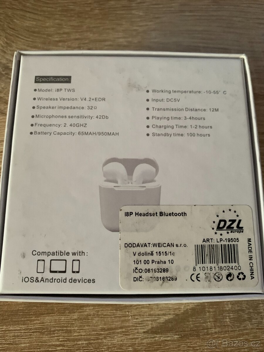 Bezdrátová sluchátka i8P-TWS - 5