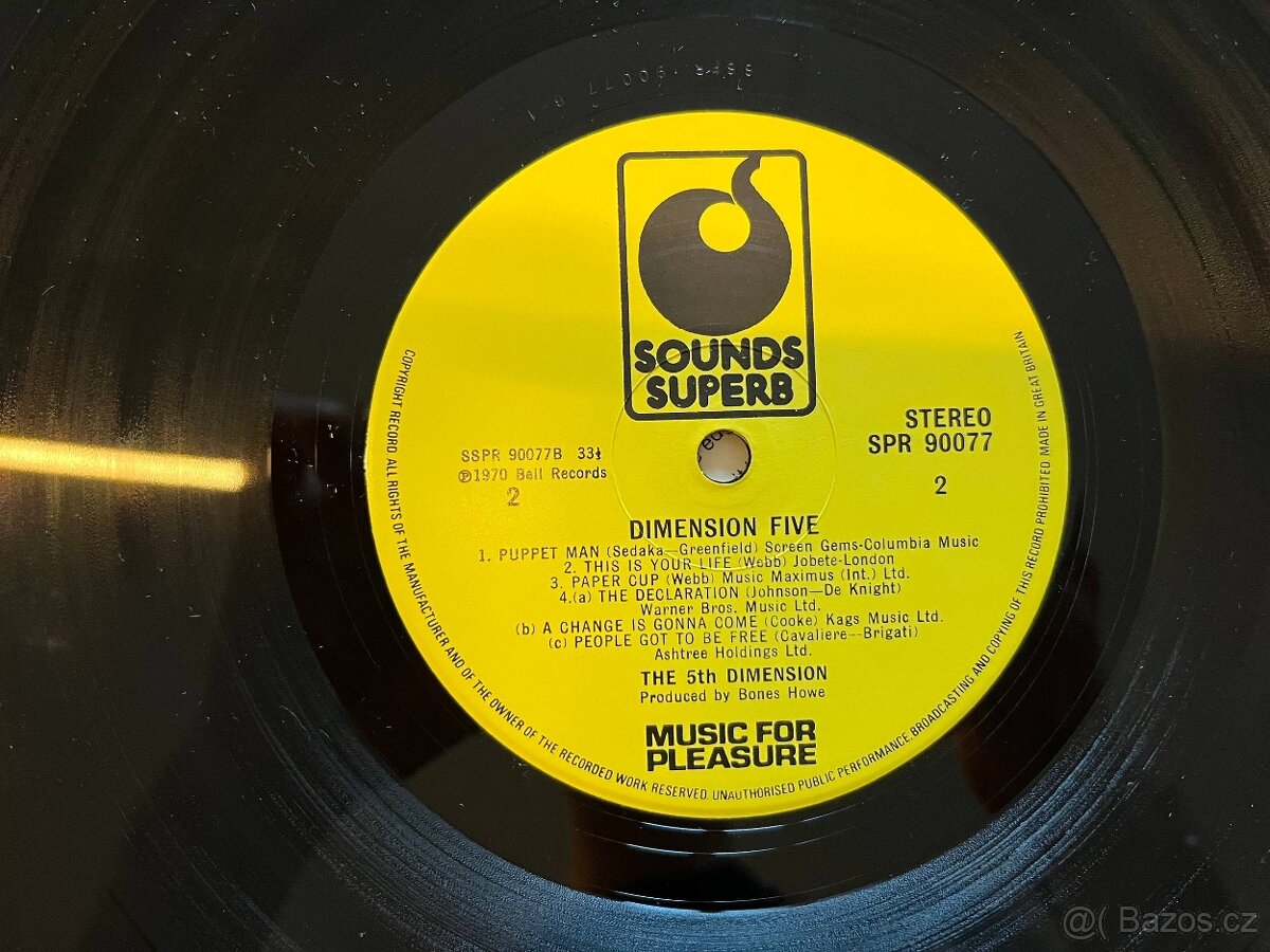 The 5th Dimension- Dimension Five LP, (Vinyl) - 5