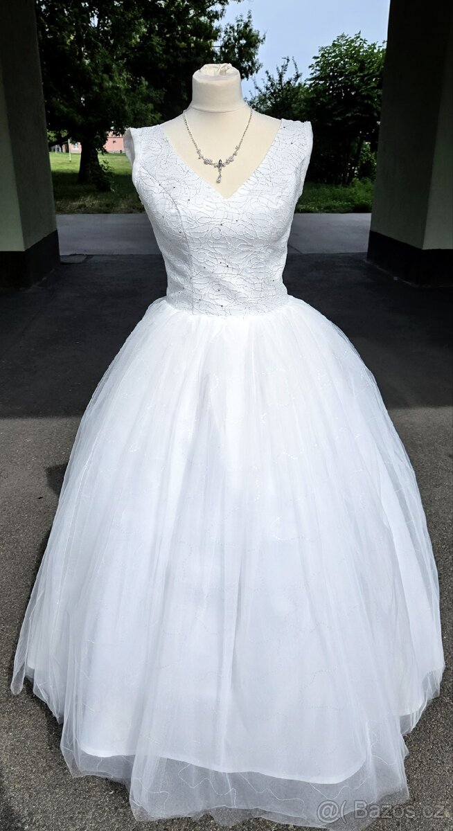 NOVÉ TŘPYTIVÉ svatební šaty GLITTER do TANEČNÍCH - 5