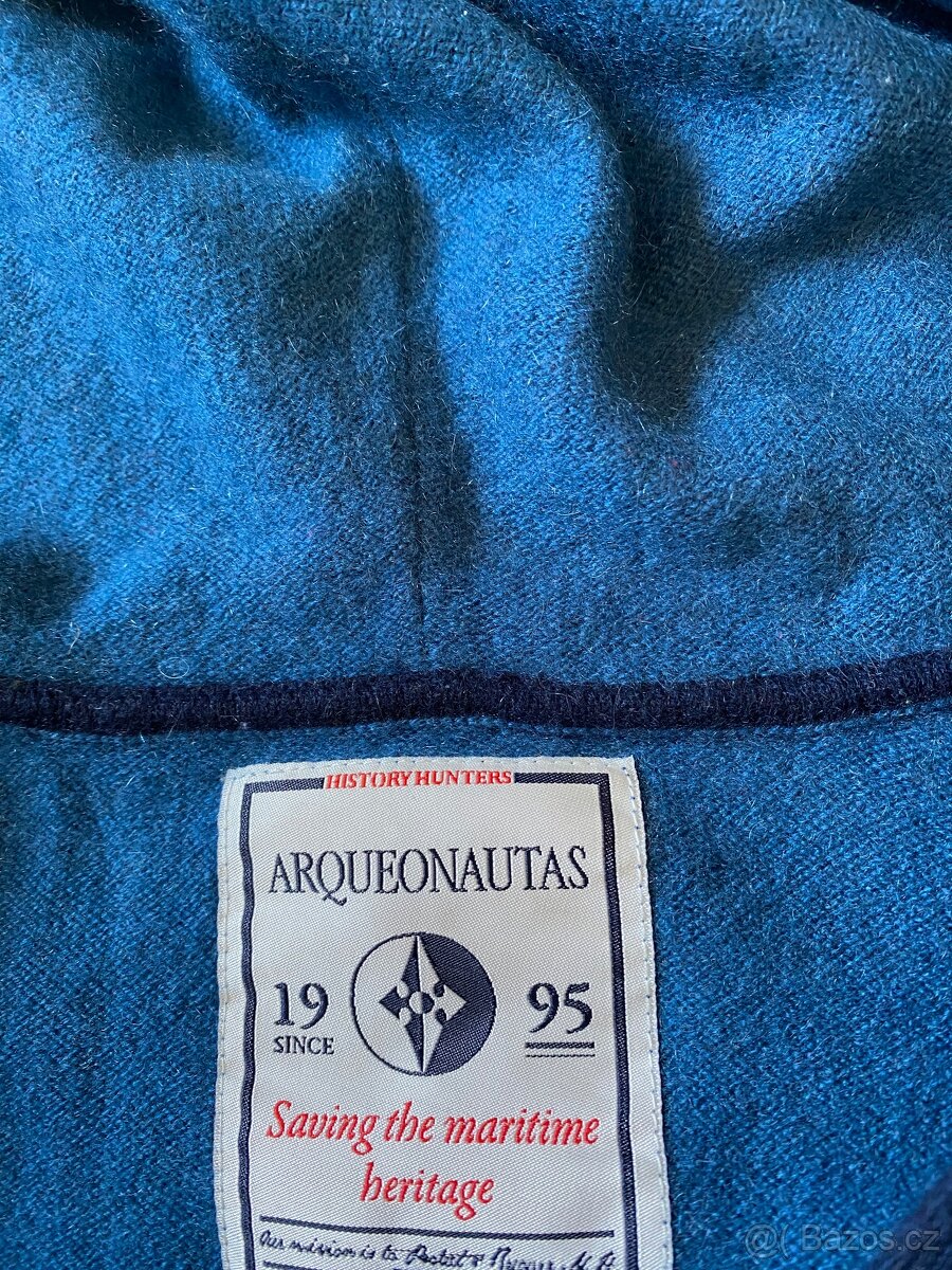 100% kašmír, Kašmírový delší svetr s kapucí zn.Arqueonautas - 5