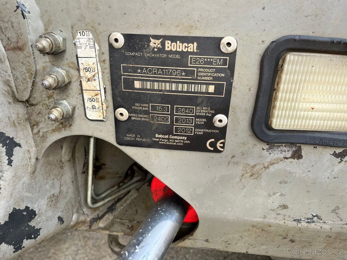 Bobcat E26 r.v. 2012, 4.155 Mth - 5