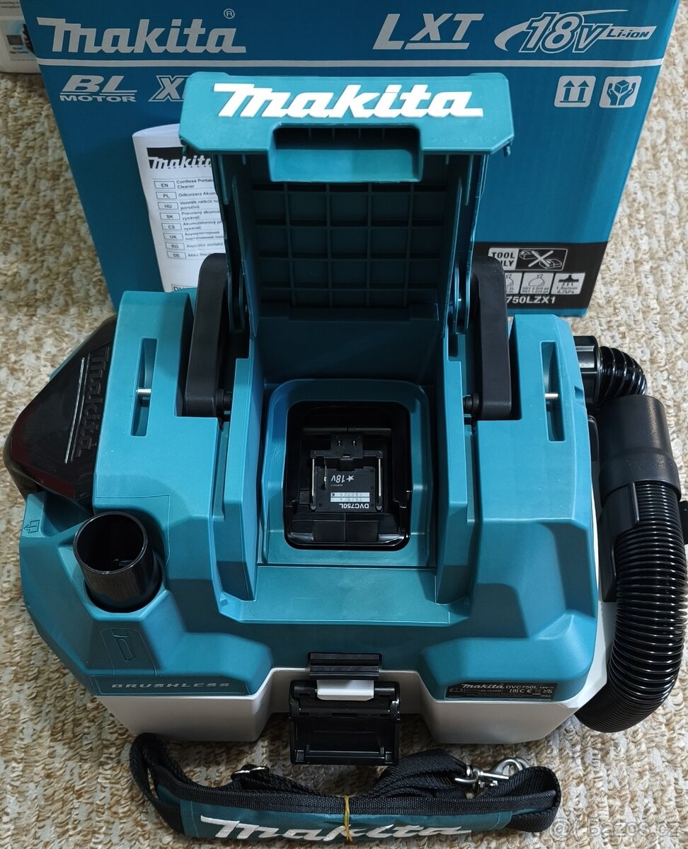 Aku vysavač Makita DVC750LZX1, bez nabíječky a Bat - 5