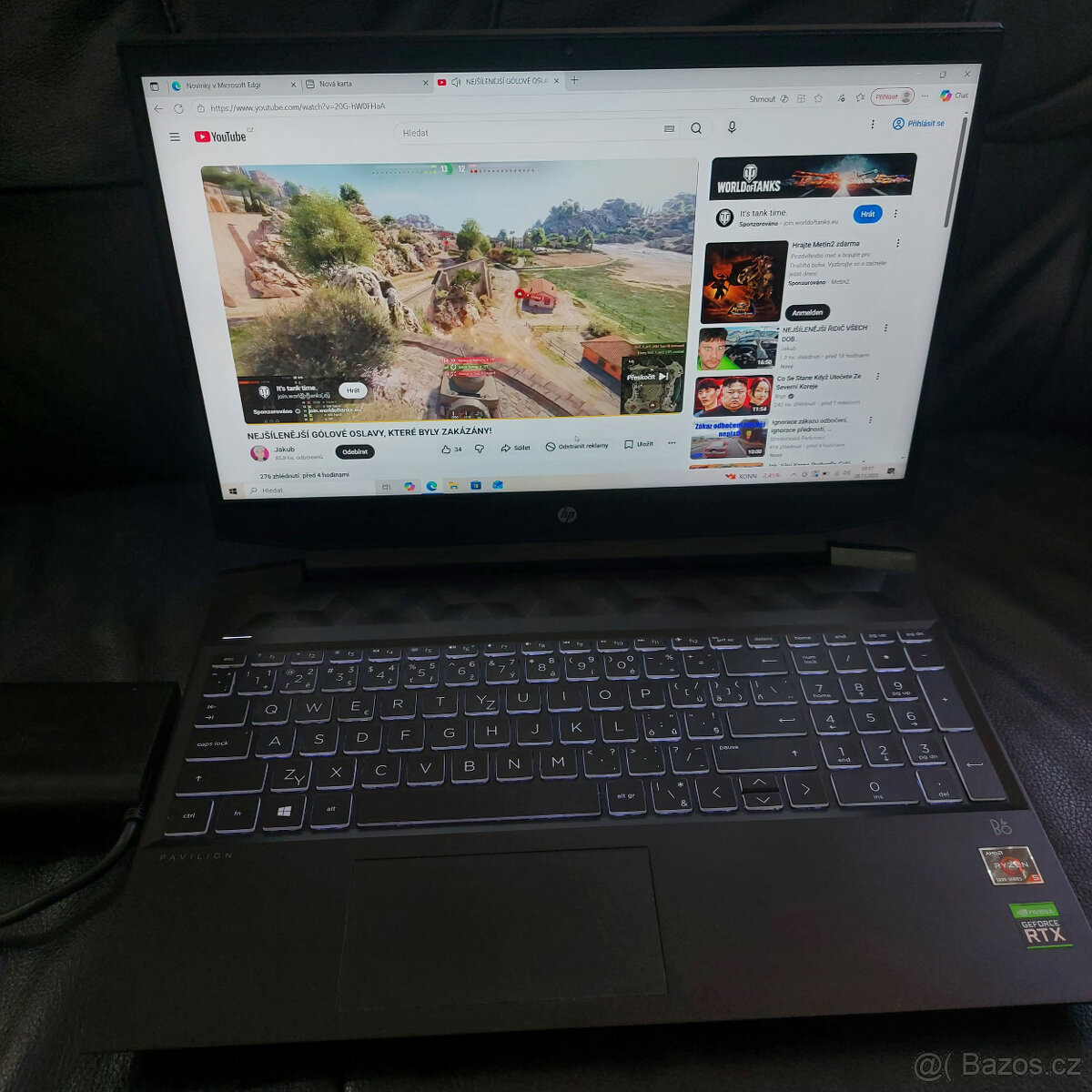 Herní notebook HP, 16/500 GB, NVidia GeForce RTX 3050 - 5