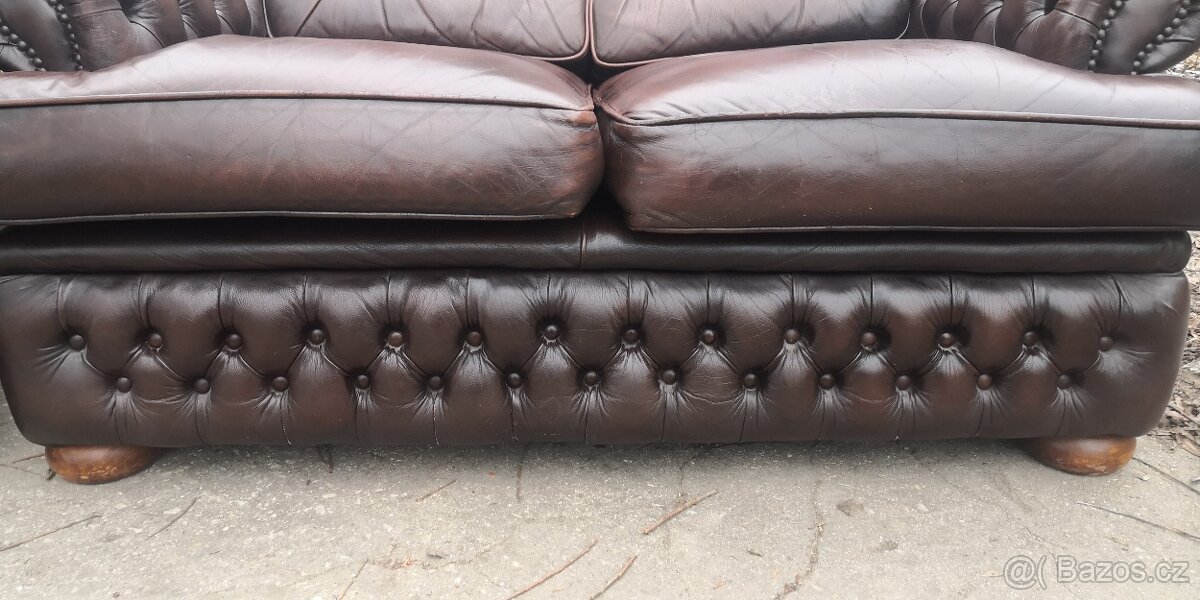 Kožená sedací souprava 3+2 CHESTERFIELD - 5