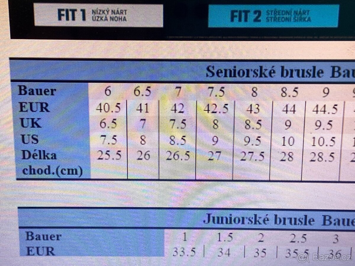 Prodám brusle Bauer Supreme M30 INT, velikost Bauer č.6 - 5