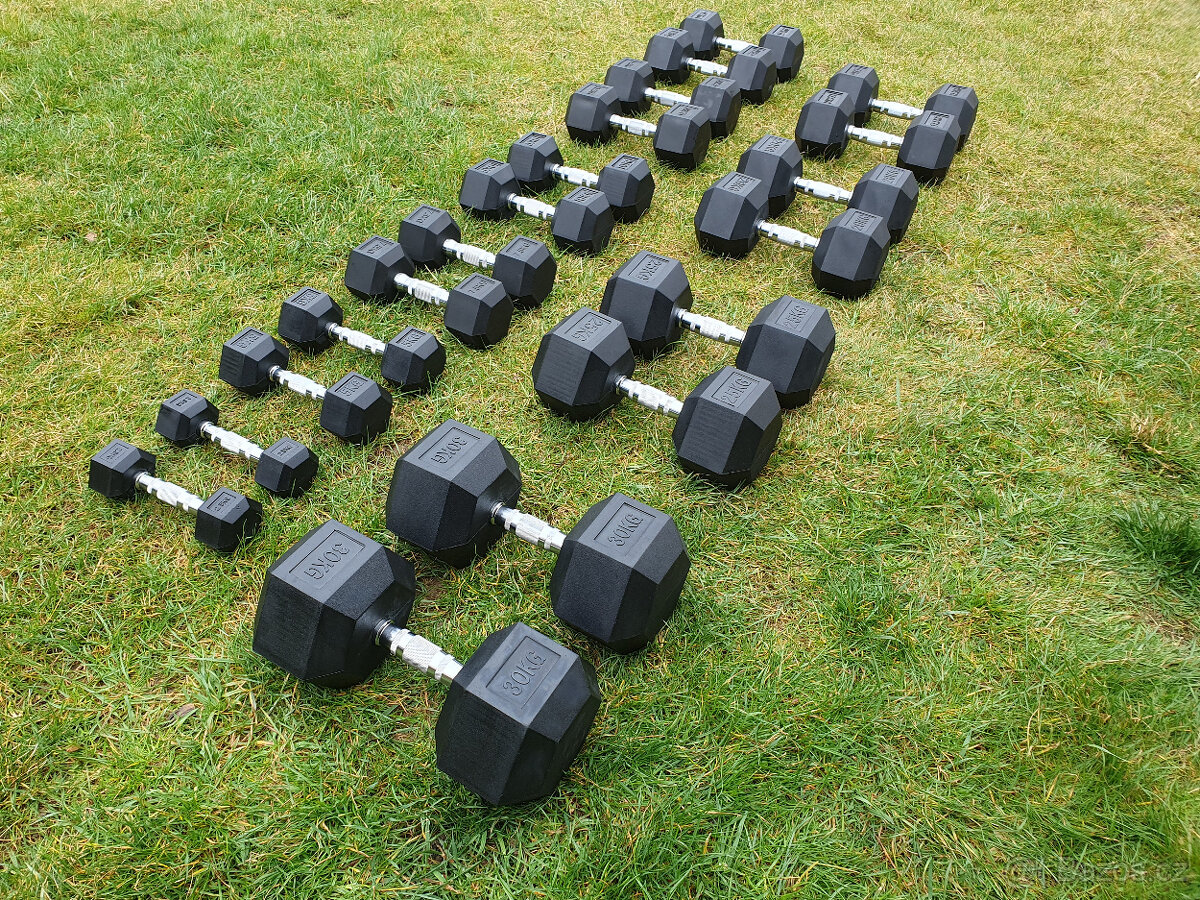 jednoručky činky - HEXA - sada 290kg - 5