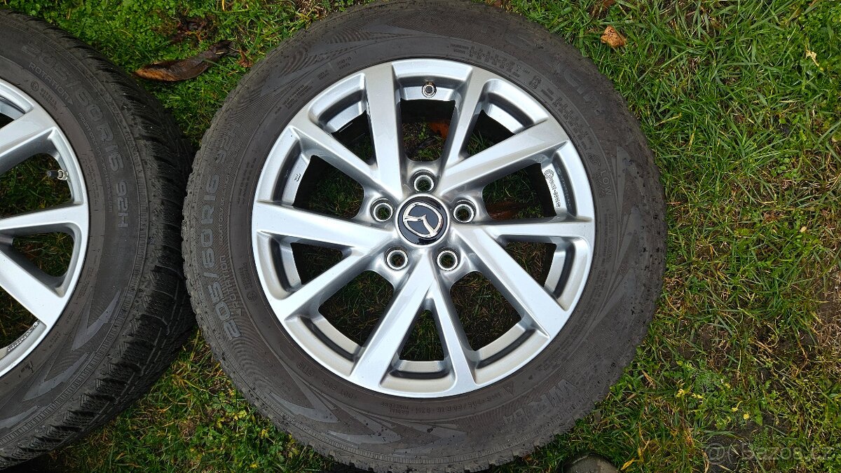 Mazda 3 zimní pneumatiky 205/60R16 elektrony 6,5Jx16 5x114,3 - 5