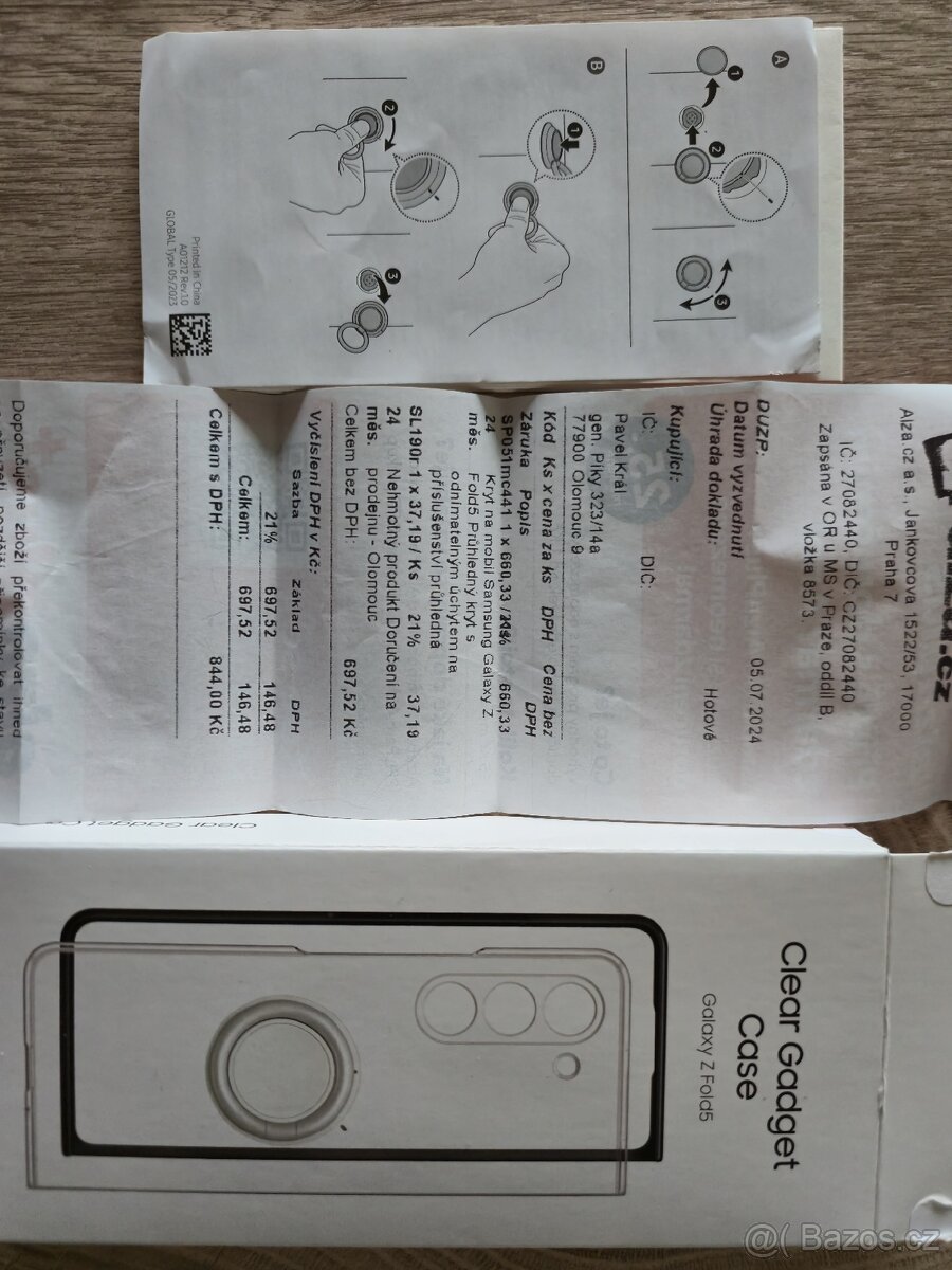 Samsung obal na Z Fold 5 čirý - 5