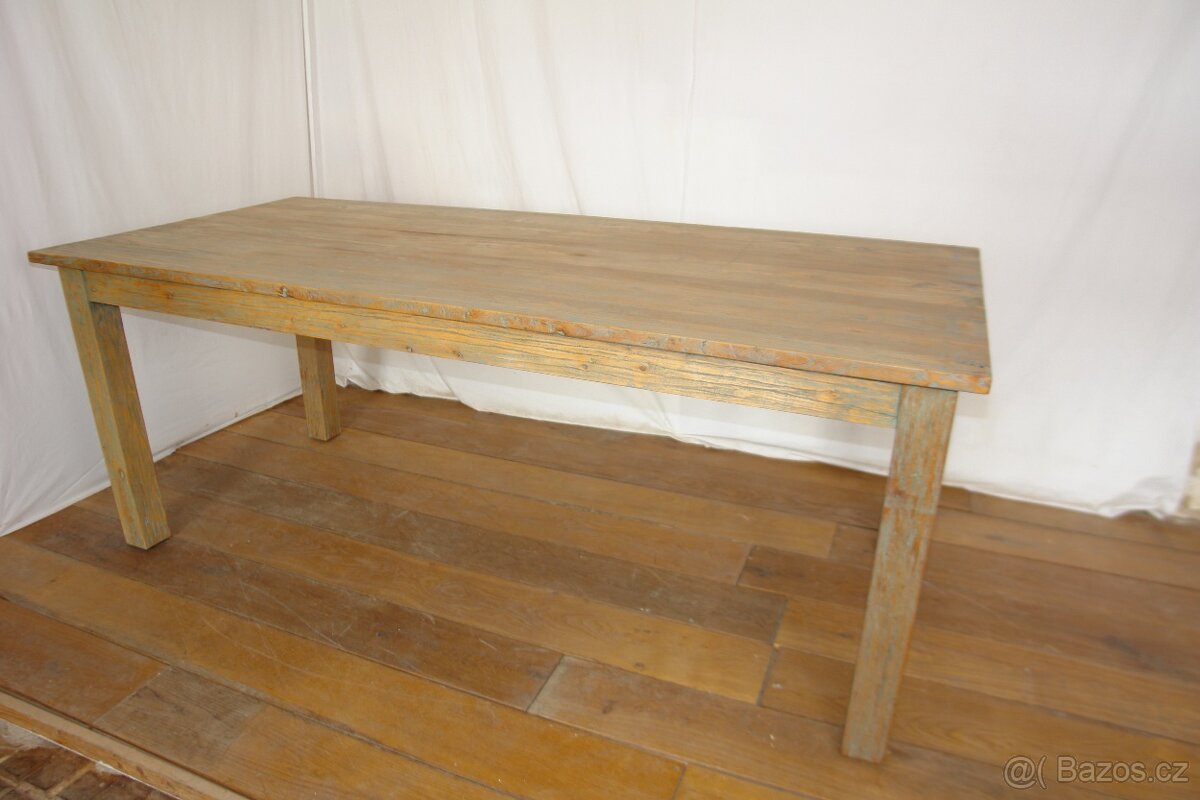 Jídelní stůl - vyčesávané dřevo - 5