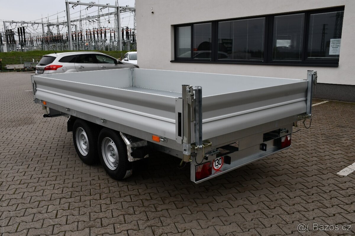 Třístranný sklápěcí přívěs do 3500 kg, 3,6 m - 5